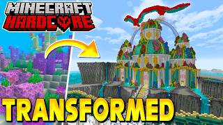 I Built a Giant Ocean Palace in my Hardcore Minecraft Forever World
