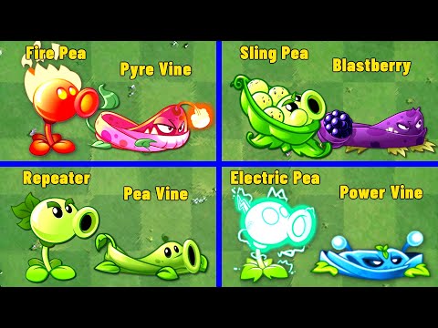 PVZ 2 - 4 Pair Of Plants PEA + VINE - Which Pair Plants is Best?