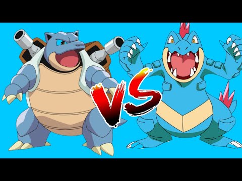 Feraligatr vs Blastoise heavy Pokemon battle || 2 best water Pokemon fight || pokemon