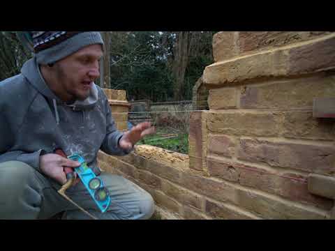 Part of a video titled BRICKLAYING - HOW TO LAY A SOLDIER COURSE - YouTube