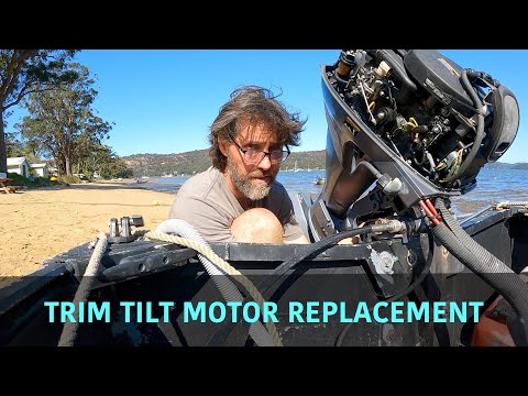 Outboard trim tilt motor replacement