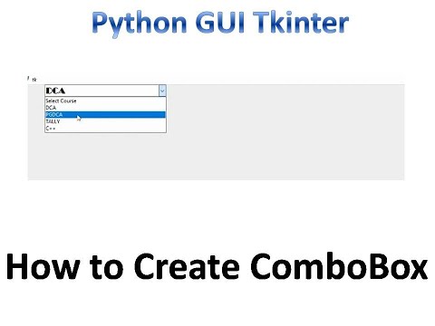 Combobox In Tkinter Python Tkinter Gui Tutorial Part6