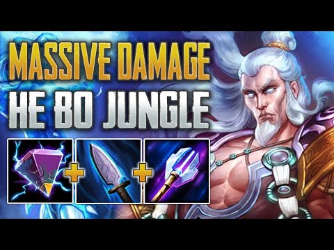 MASSIVE DAMAGE! He Bo Jungle Gameplay (SMITE Conquest)