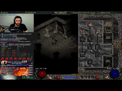 Diablo 2 - Hell Sorceress SC Speedrun - PB #2! - 4:56:59