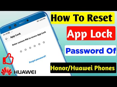 How To Reset App Lock Password In Honor/Huawei Phones || Huawei y7 prime ka applock Reset keasy krey