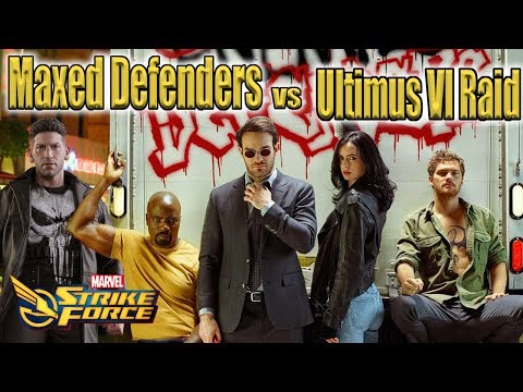 Defenders Reworked vs Ultimus VI Raids (Test Server Footage)- Marvel Strike Force