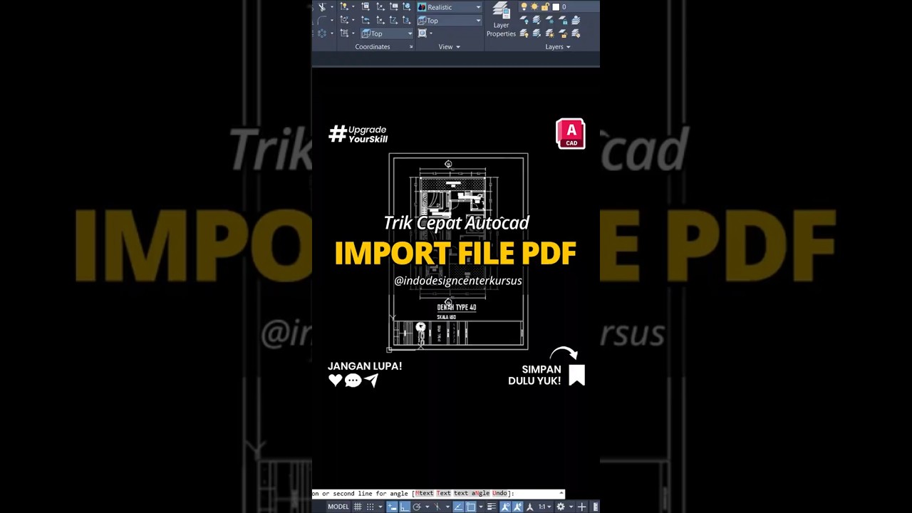 Cara Cepat Import PDF Gambar Kerja ke AutoCAD Tanpa Ribet... #tutorial  #desainrumah #arsitektur