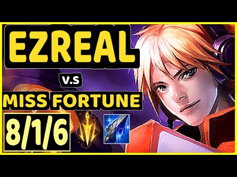 SACY (EZREAL) vs MISS FORTUNE - 8/1/6 KDA BOTTOM ADC CHALLENGER GAMEPLAY - BR