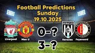 FOOTBALL PREDICTIONS TODAY 19/10/2025 SOCCER PREDICTIONS TODAY | BETTING TIPS, #footballpredictions