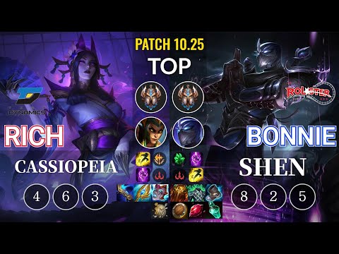 DYN Rich Cassiopeia vs KT Bonnie Shen Top - KR Patch 10.25