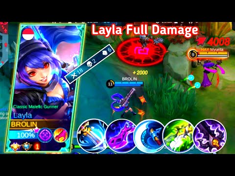 Layla Full Damage Insane Lifesteal - Build Top 1 Global Layla ~ MLBB