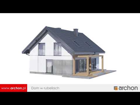 Dom w rubellach - Prosty dom z poddaszem użytkowym I ARCHON+