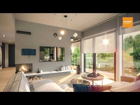 Dom oszczędny - projekt EC317 oraz EC317a (wariant z dachem dwuspadowym)