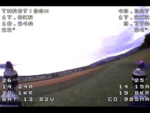 warpquad270 mn2206 2000kv 5x4x3 hqprop kiss esc 24a kiss fc 4s1550 30c runcam sky+ 2.1 lens kiss osd