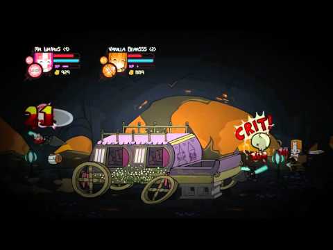 Let's Play Castle Crashers - #22 - Watching PewDiePie in Psych - Impossible Mode - Fiery Passion