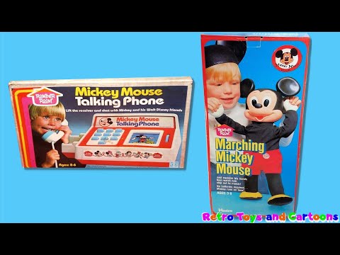 Mickey Mouse Talking Phone Marching Mickey Mouse Romper Room Commercial Retro Toys and Cartoons