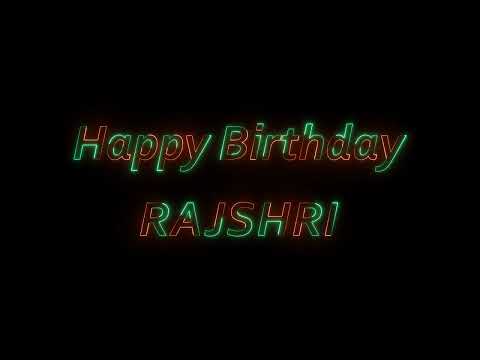 Happy Birthday Rajshri