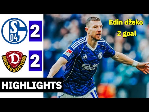 FC Schalke 04 - SG Dynamo Dresden 2-2 Highlights - Edin Džeko Goal | 2. Bundesliga 2025/26