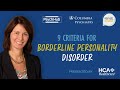 9 Criteria for Borderline Personality Disorder