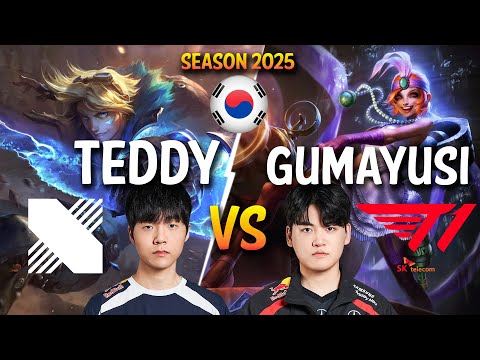 DRX Teddy vs T1 Gumayusi - Teddy EZREAL vs Gumayusi JINX ADC - Patch 15.2 KR Ranked | lolrec