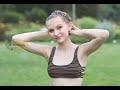 14 Year Old Drew Teen Model Dancer Brown Stripe Bikini Shoot Video 3
