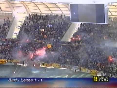 L'eurogol di Chevanton e la gioia di 4.000 tifosi leccesi in Bari-LECCE 1 a 1 del 13 ottobre 2002