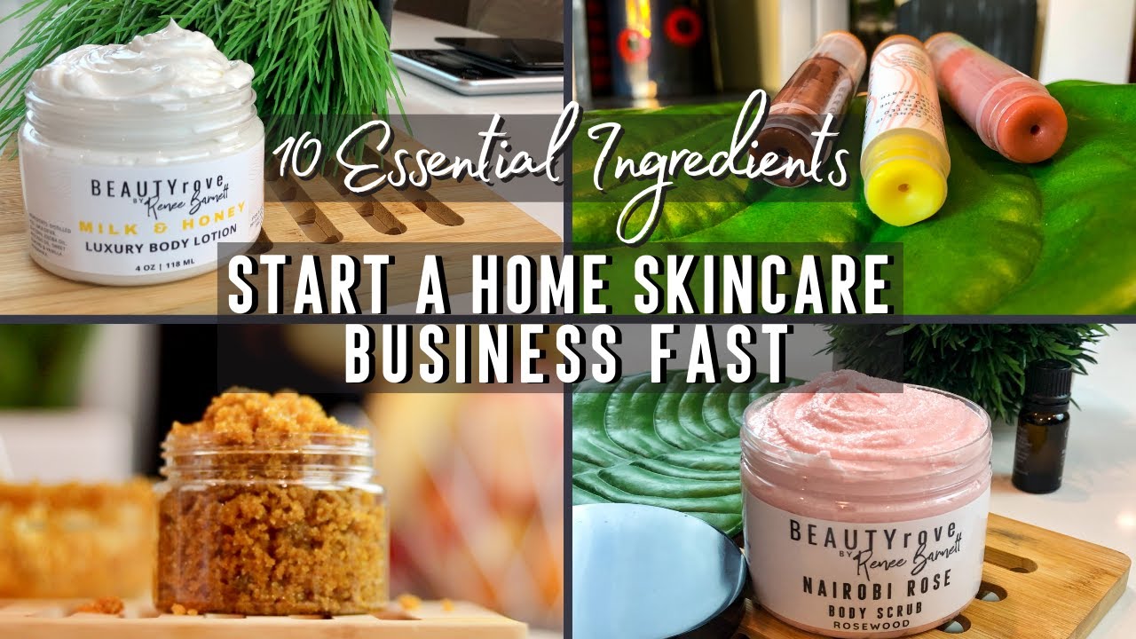 10 BEST Ingredients TO START A SKINCARE BUSINESS at HOME | Natural DIY Skincare