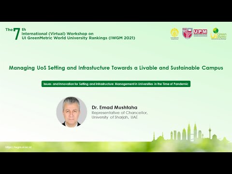 Dr. Emad Mushtaha, Representative of Chancellor, University of Sharjah, UAE