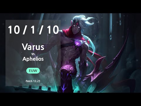 Varus ADC vs Aphelios - EUW Challenger Patch 13.21
