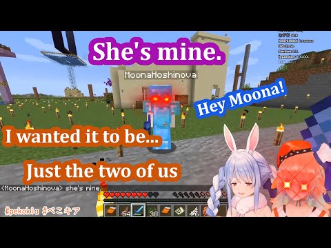 VTuberSubs - Kiara gets jealous of Moona and Pekora's relationship 【Hololive/Eng Sub】【Minecraft】
