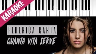 Federica Carta | Quanta Vita Serve // Piano Karaoke con Testo