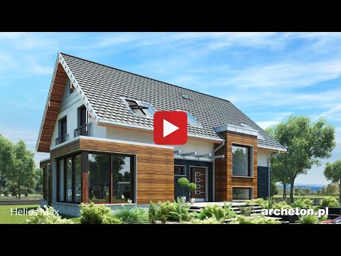 Projekt domu Helios Max - archeton.pl- z poddaszem użytkowym 368,5 m2