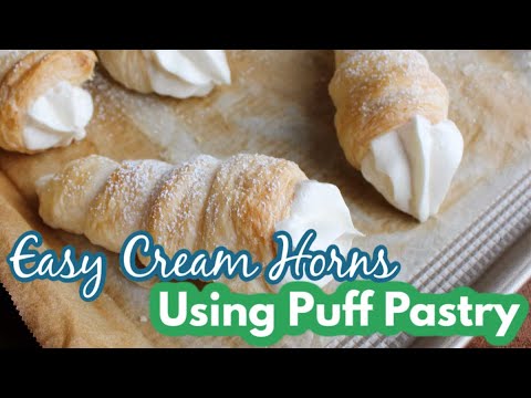 Making Easy Cream Horns from Puff Pastry