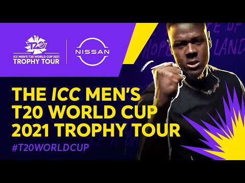 Carlos Brathwaite flags off the ICC Men’s T20 World Cup 2021 Trophy Tour, driven by Nissan