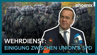 Einigung beim Wehrdienst: Statement von u.a. Verteidigungsminister Pistorius | 13.11.2025
