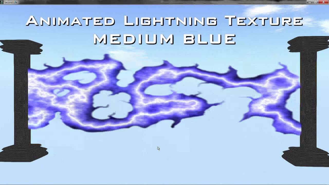 Second Life - Animated Transparent Lightning Texture (Marketplace)