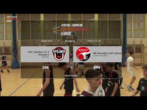 CEYBL U16, 19. 12. 2025, PGE Spójnia Stargard - BK Brandýs
