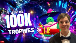 🔴Poskuša dobiti 100tisoč trofej v BRAWL STARSU 🔴LIVE🔴ROAD TO 500SUBS🔴