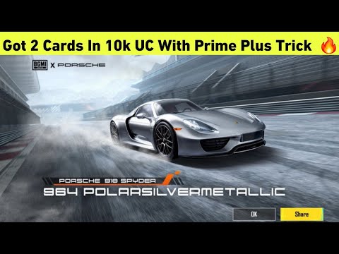 😍2 Cards In 10k UC With Prime Plus Tricks | Porsche Speed Drift Crate Opening BGMI