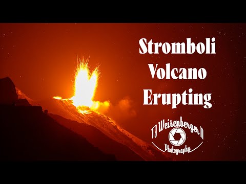 Erupting Volcano - Stromboli, Italy