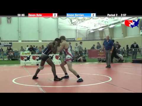 Devon Bahr vs. Devan Berrian at 2013 ASICS FILA Cadet Nationals - GR