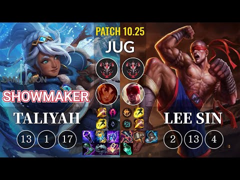 DWG Showmaker Taliyah vs Lee Sin Jungle - KR Patch 10.25