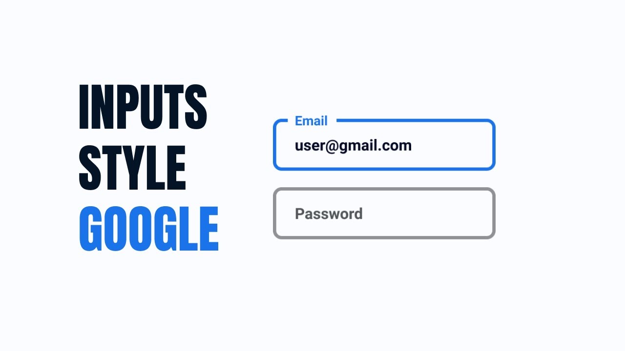 Input Animation With HTML & CSS | Style Google