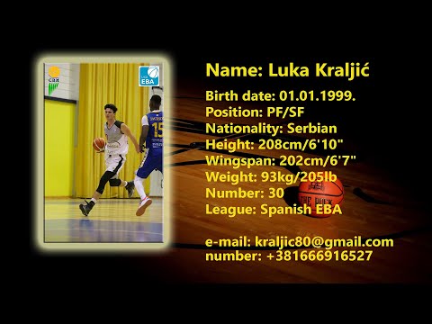 Luka Kraljic Highlights 2019 2020  Liga EBA Spain CB Martos