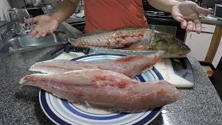 4K : How to fillet and cook Blackened RedFish (Red Drum) !
