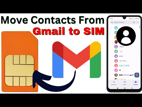how to move contacts from gmail to sim | move contacts from email to sim