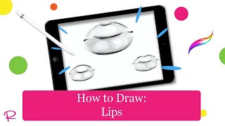 How to draw Lips (EASY) / lip tutorial / How to draw lips for beginners / easy tutorial