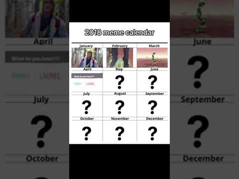2018 Meme Calendar