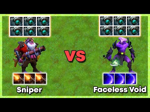 Level 30 Sniper vs Level 30 Faceless Void - Dota 2 1v1