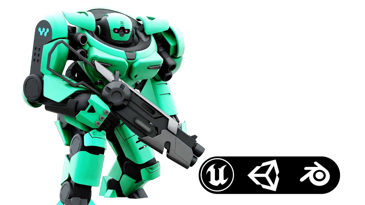 Doom Fighter V-7 Auto-Rig Pro Rigged For Mixamo Unreal Engine Unity 3D Model